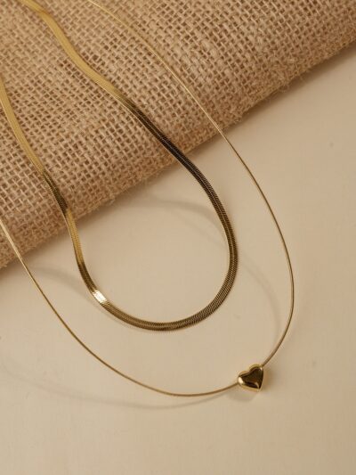 Soft Heart Layered Necklace